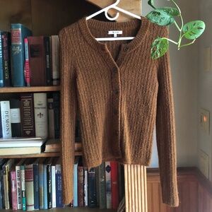 Madewell Brown Ribbed Sweater Cardigan Size Small